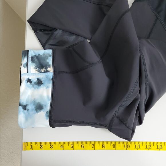 Lululemon Leggings Womens Size 6 Pace Queen Blooming Pixie Aquamarine Yoga Run - Picture 5 of 7